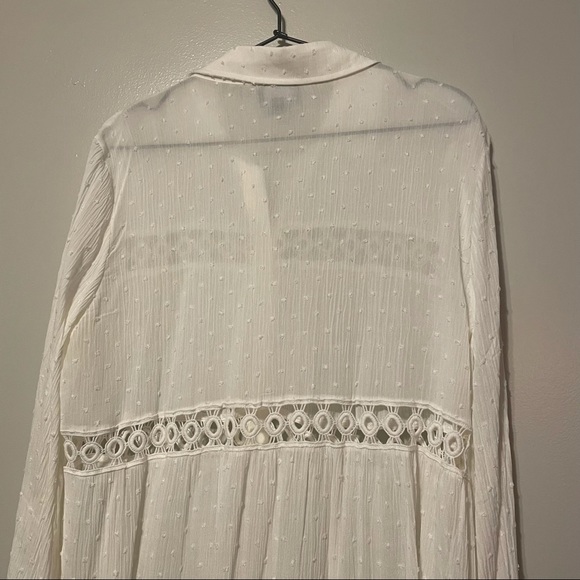 NWOT Lumiére Crochet Clip Dot Mini Dress - Picture 7 of 8